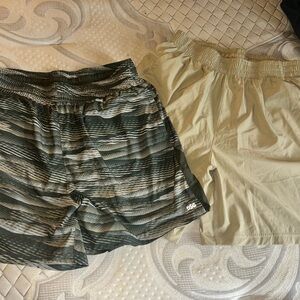 DSG Men's Athletic Shorts Set - Black Patterned and Tan